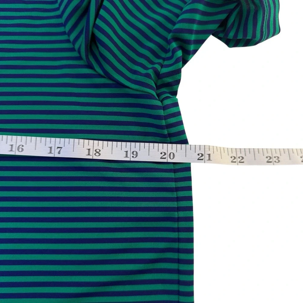 RLX Ralph Lauren Polo Shirt Men's Size SM Striped Green‎ Blue Golf Performance